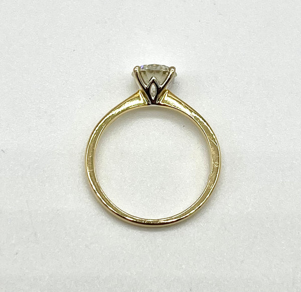 18K Yellow Gold 1.20CT Round Brilliant Cut Diamond Ring