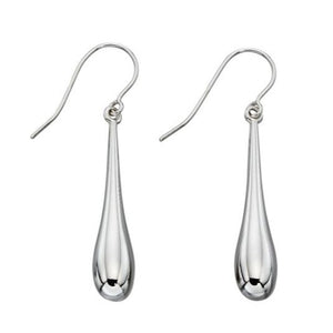 White Gold Elongated drop earrings