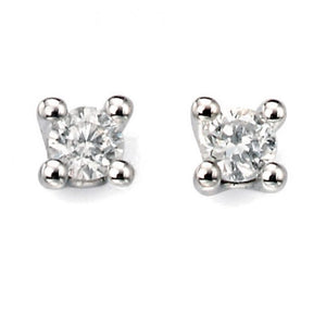 9ct White Gold 0.15ct Diamond Stud Earrings