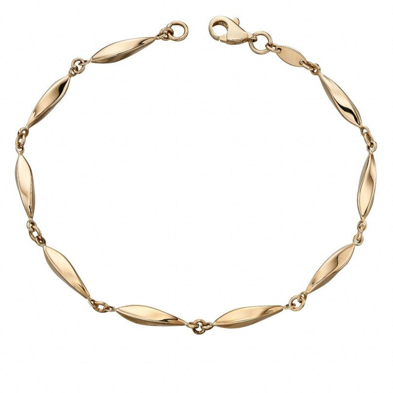9ct Yellow Gold Marquise Bracelet