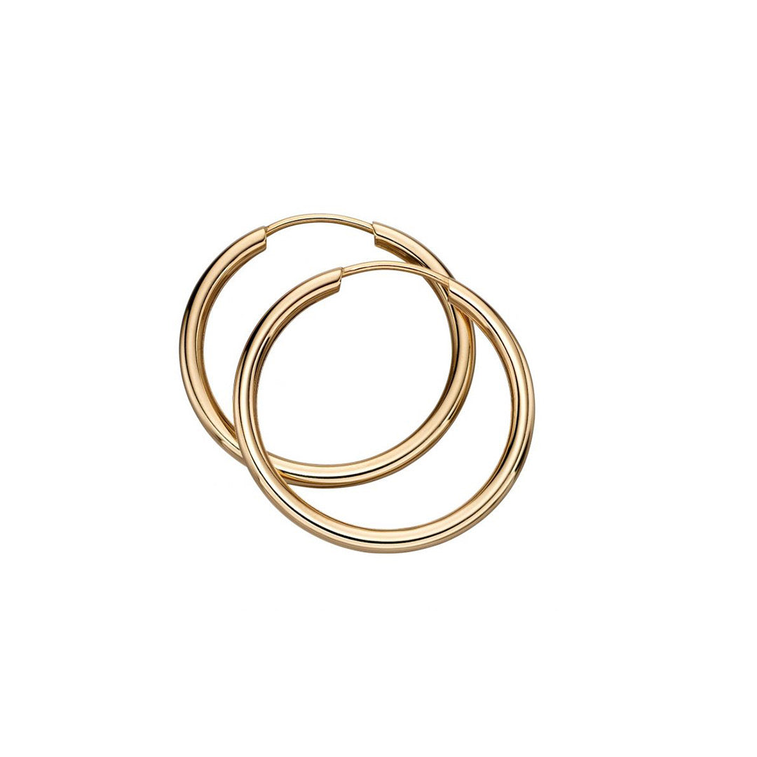 9ct Yellow Gold 20mm Sleeper Hoops